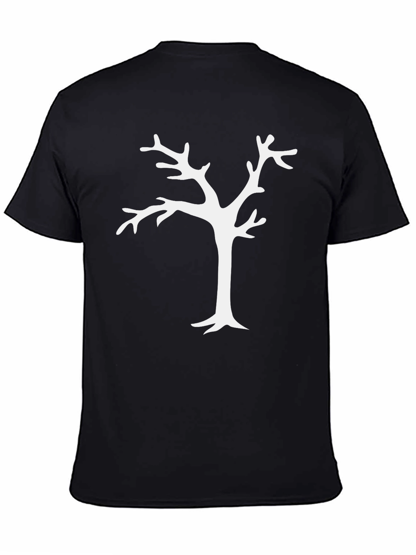 Minimalist Tree Graphic Black T-Shirt