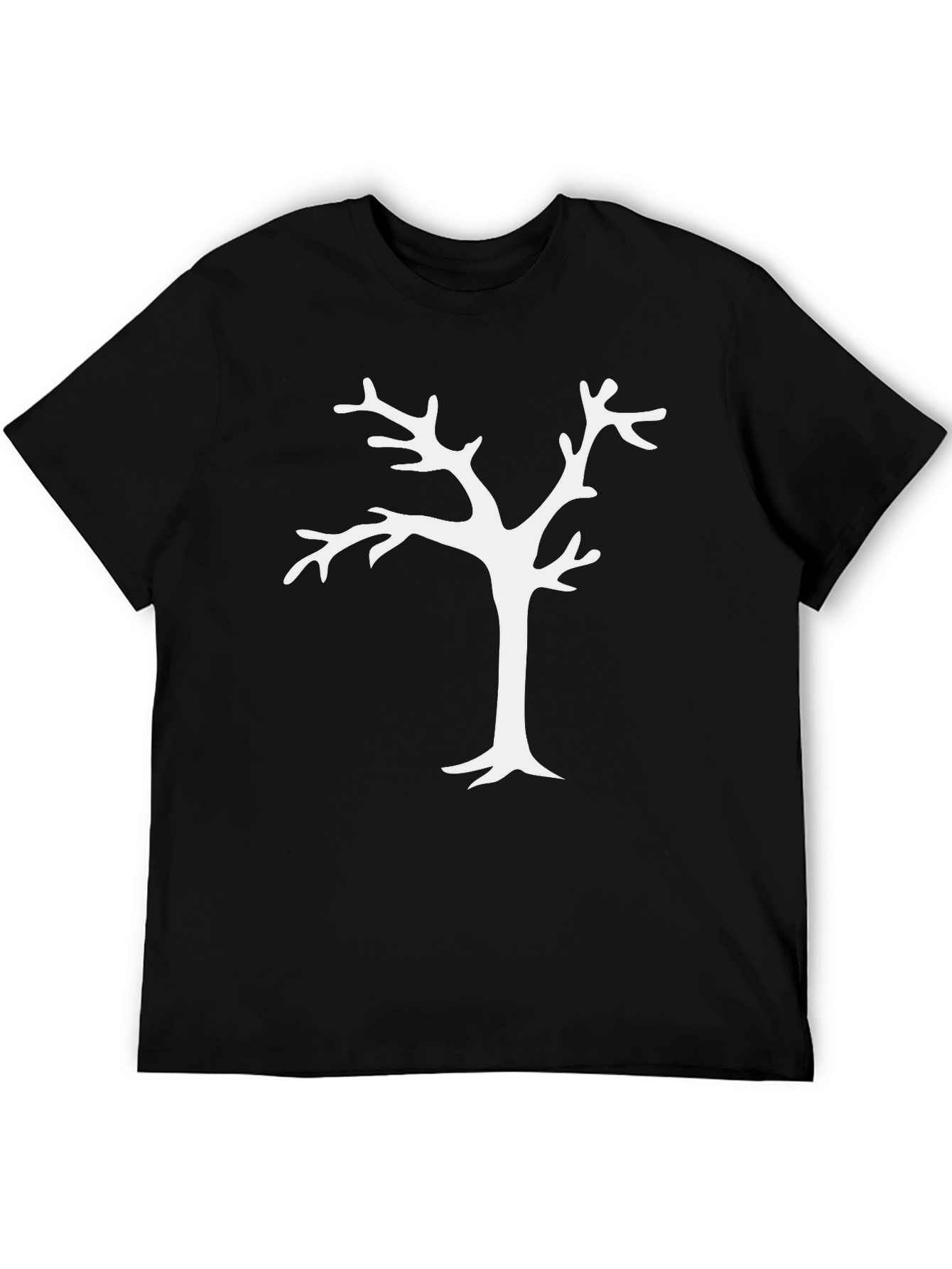 Minimalist Tree Graphic Black T-Shirt