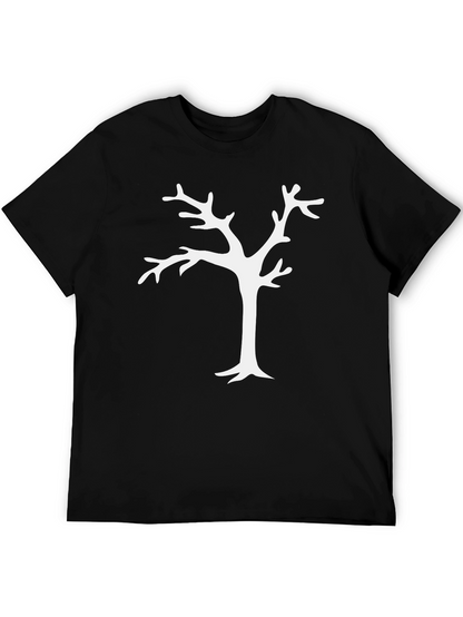 Minimalist Tree Graphic Black T-Shirt