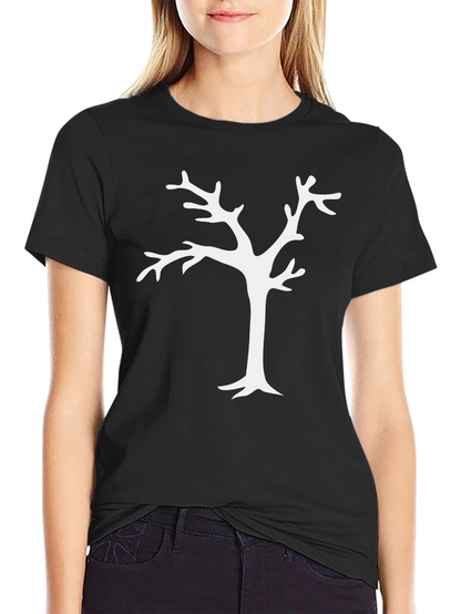Minimalist Tree Graphic Black T-Shirt