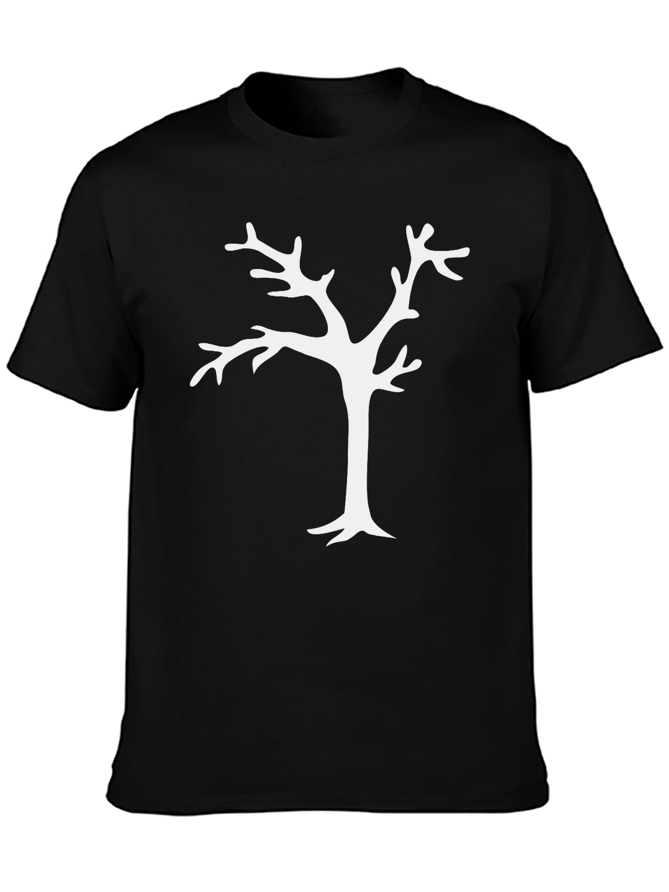 Minimalist Tree Graphic Black T-Shirt