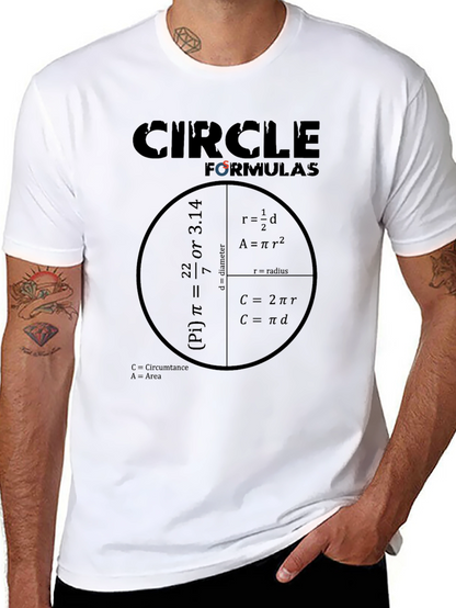 Circle Formulas T-Shirt - Math Equations Tee