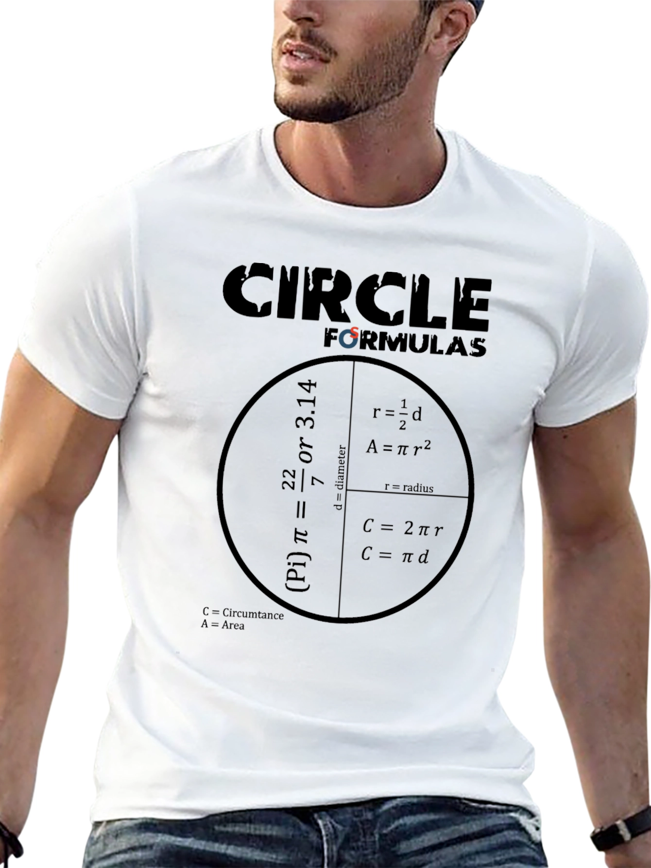 Circle Formulas T-Shirt - Math Equations Tee