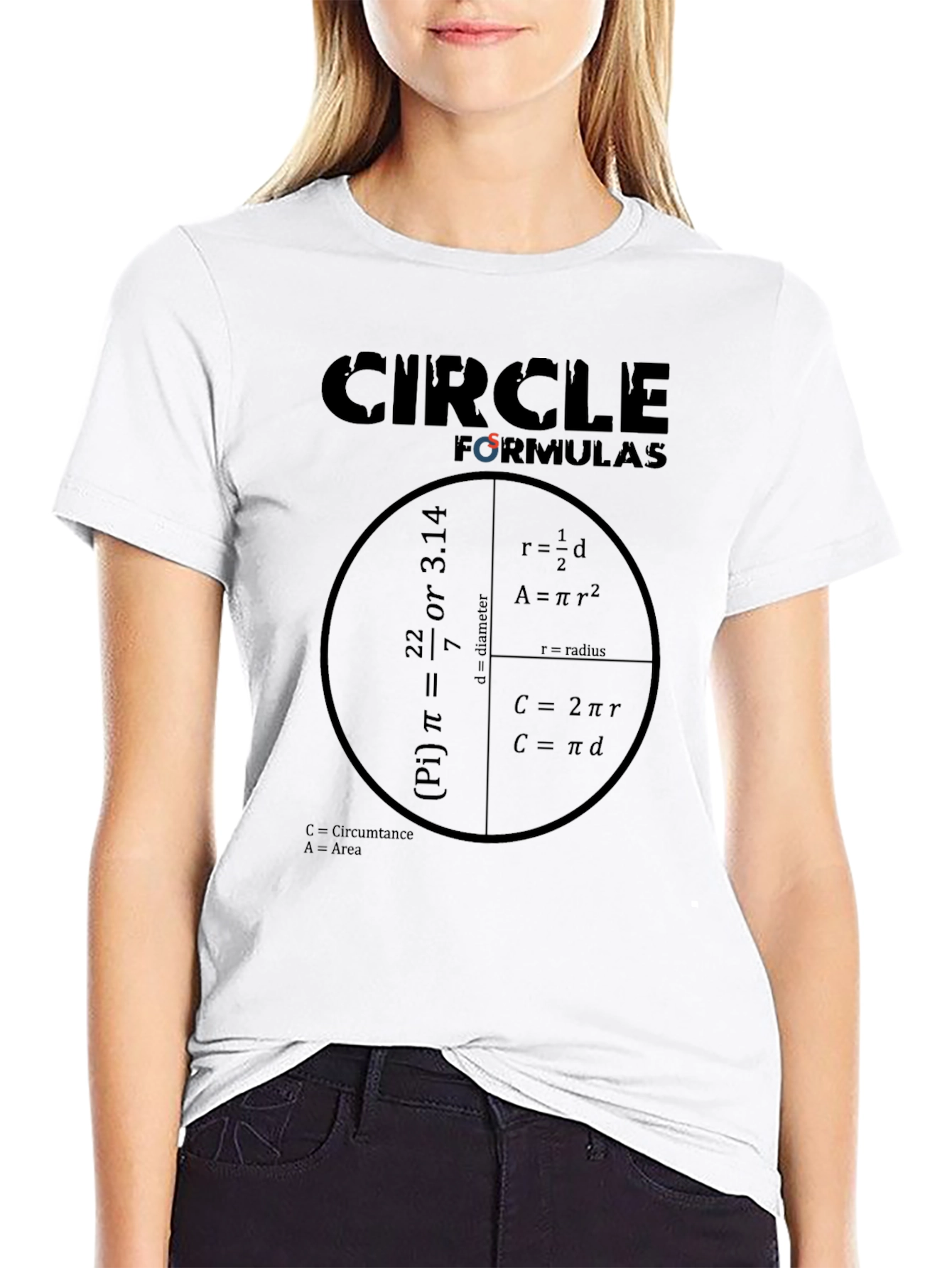 Circle Formulas T-Shirt - Math Equations Tee