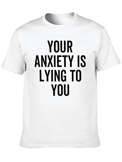 Anxiety Awareness Graphic Tee - Black Cotton T-Shirt