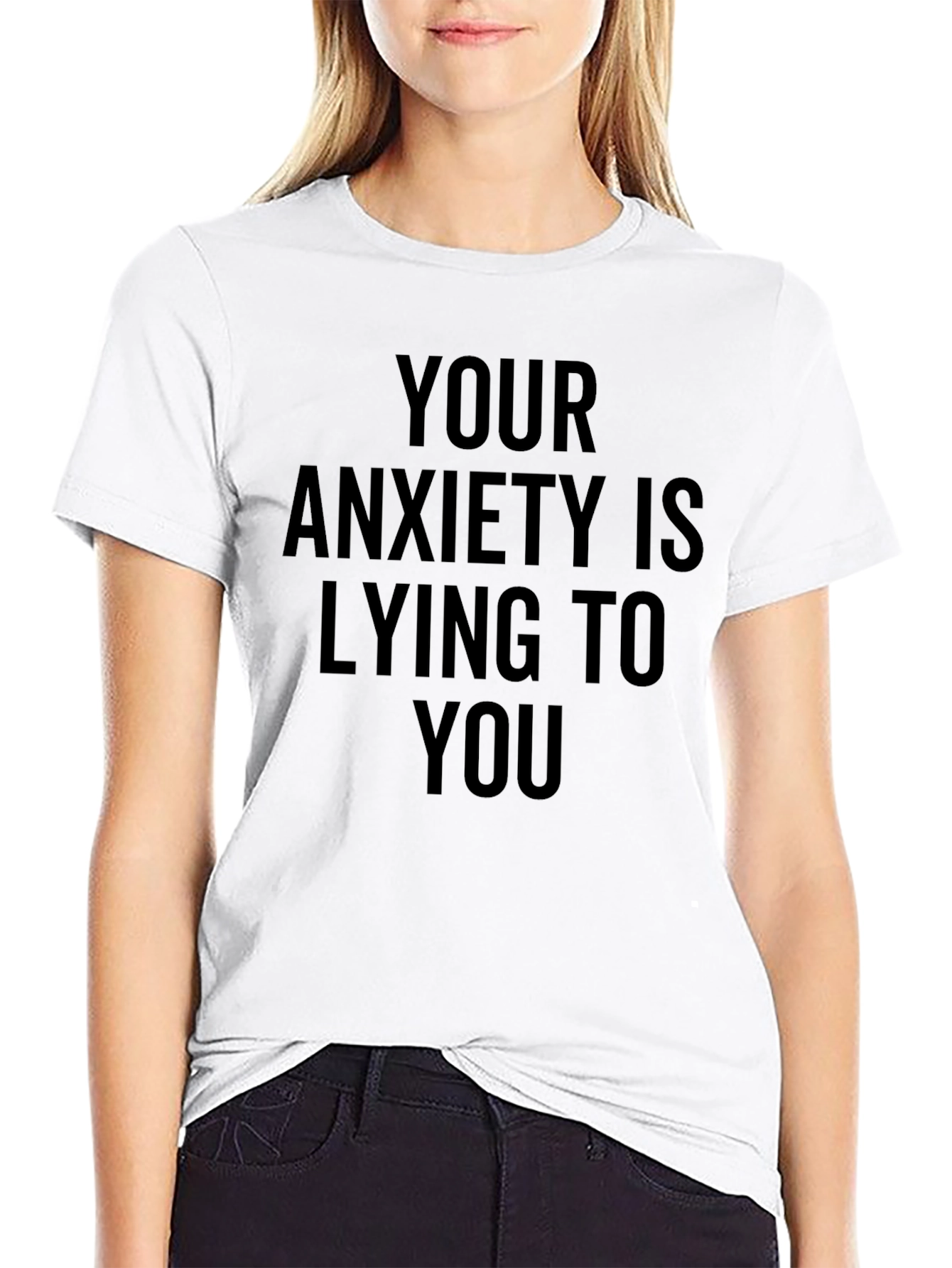 Anxiety Awareness Graphic Tee - Black Cotton T-Shirt