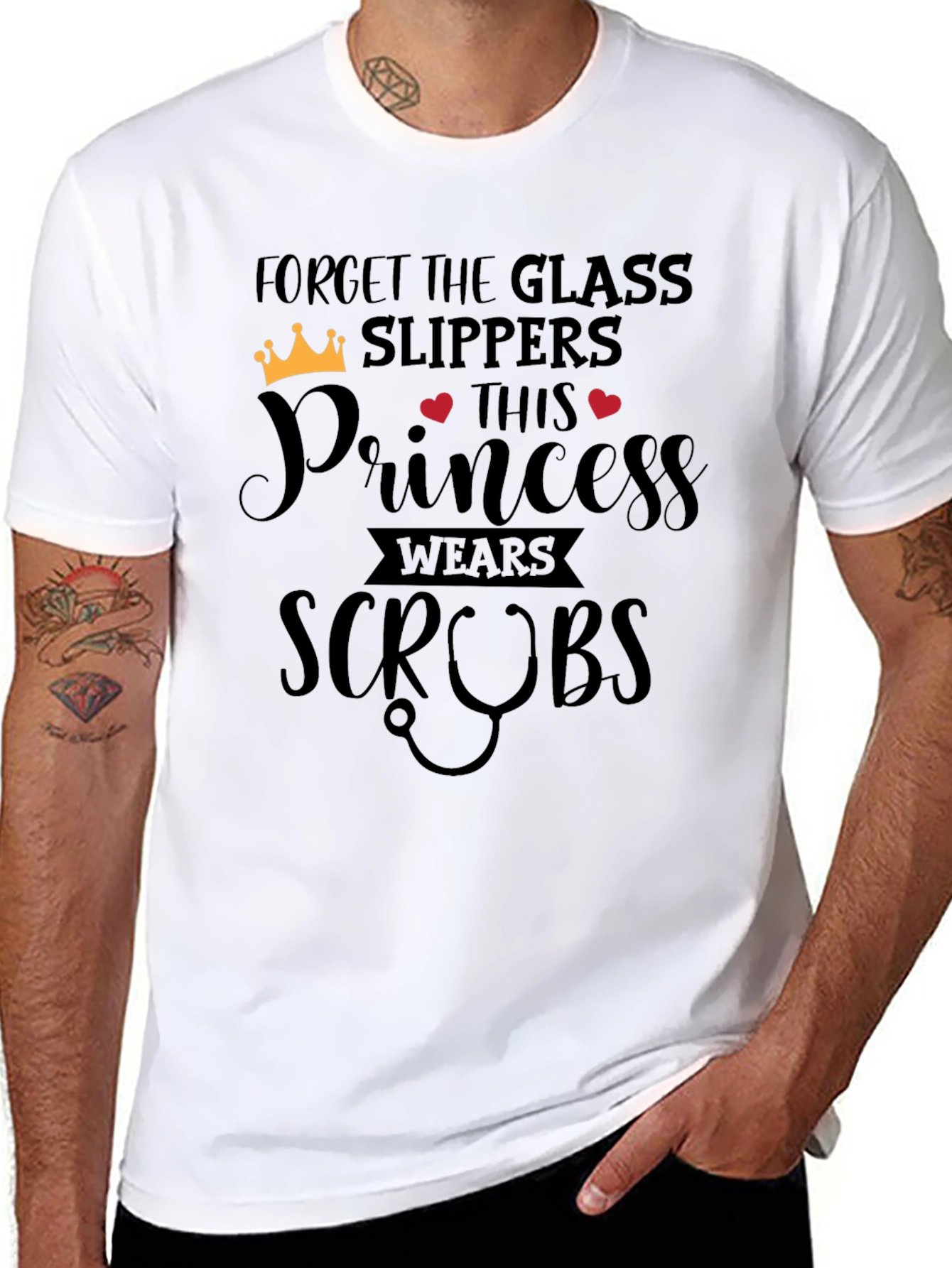 Forget Glass Slippers Princess Wears Scrubs T-Shirt