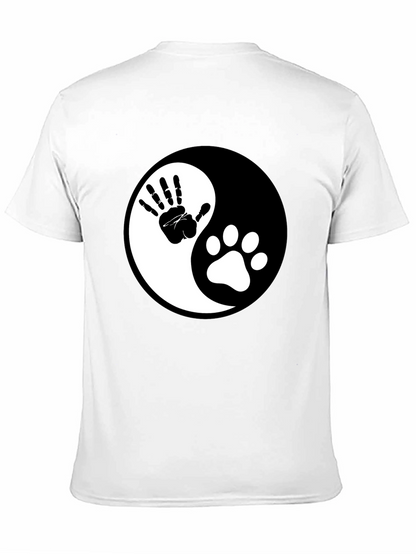 Yin Yang Hand & Paw Print Graphic Tee