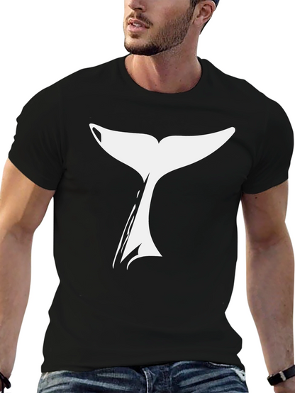Whale Tail Graphic T-Shirt - Black