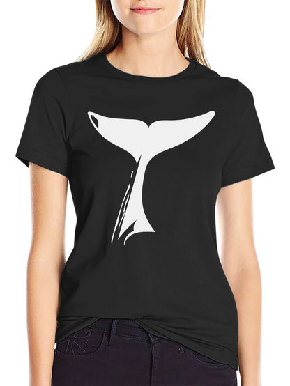 Whale Tail Graphic T-Shirt - Black
