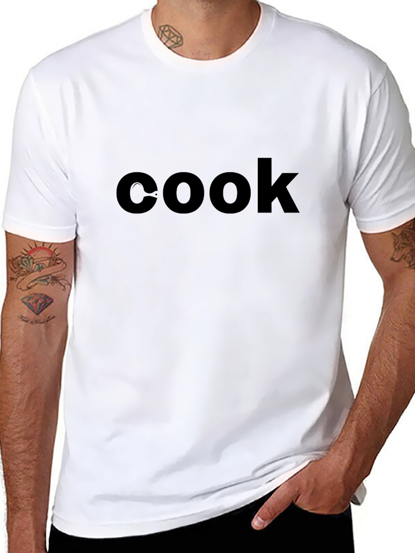 Cook Graphic Tee - Black Casual T-Shirt