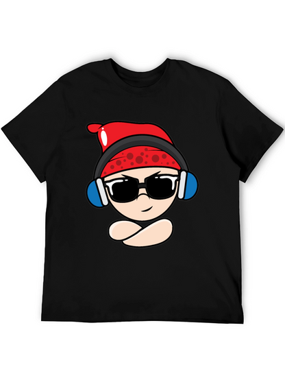 Cool Cartoon Character Black T-Shirt