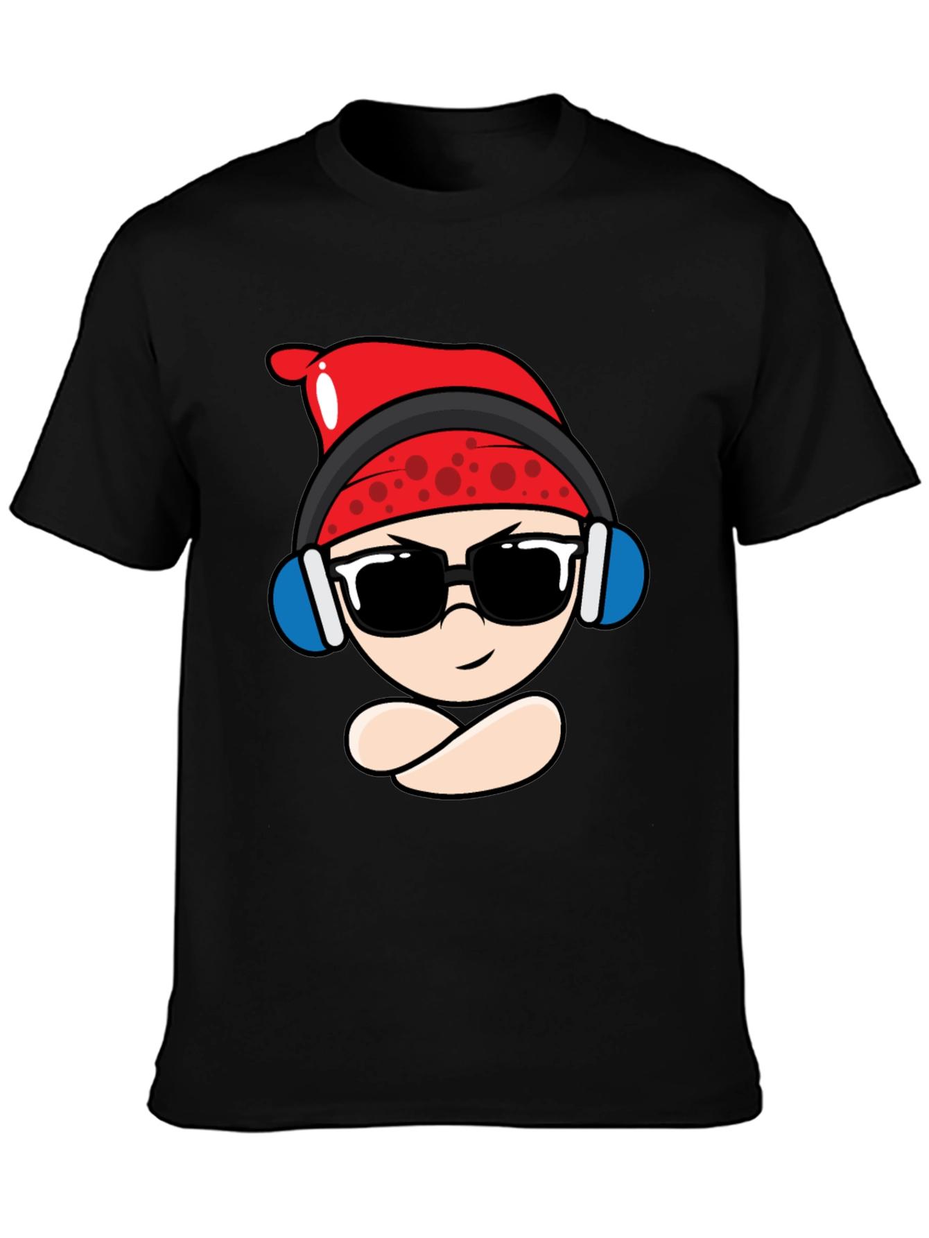 Cool Cartoon Character Black T-Shirt