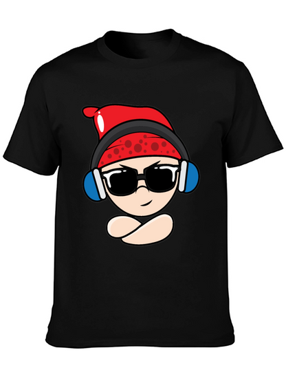 Cool Cartoon Character Black T-Shirt