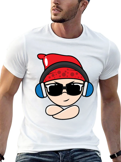 Cool Cartoon Character Black T-Shirt