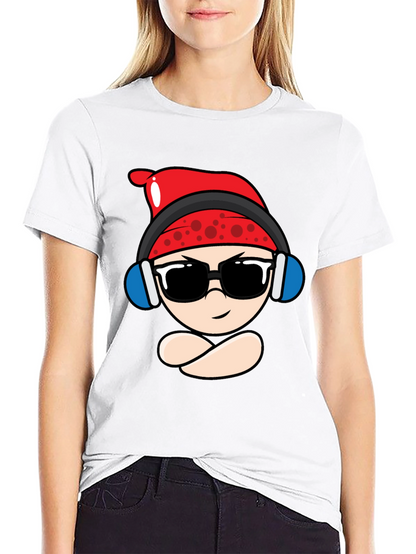 Cool Cartoon Character Black T-Shirt