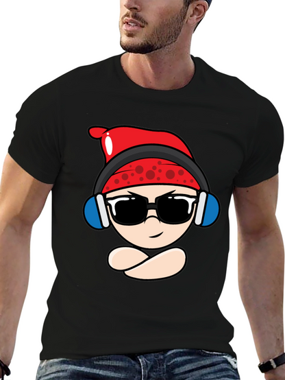 Cool Cartoon Character Black T-Shirt