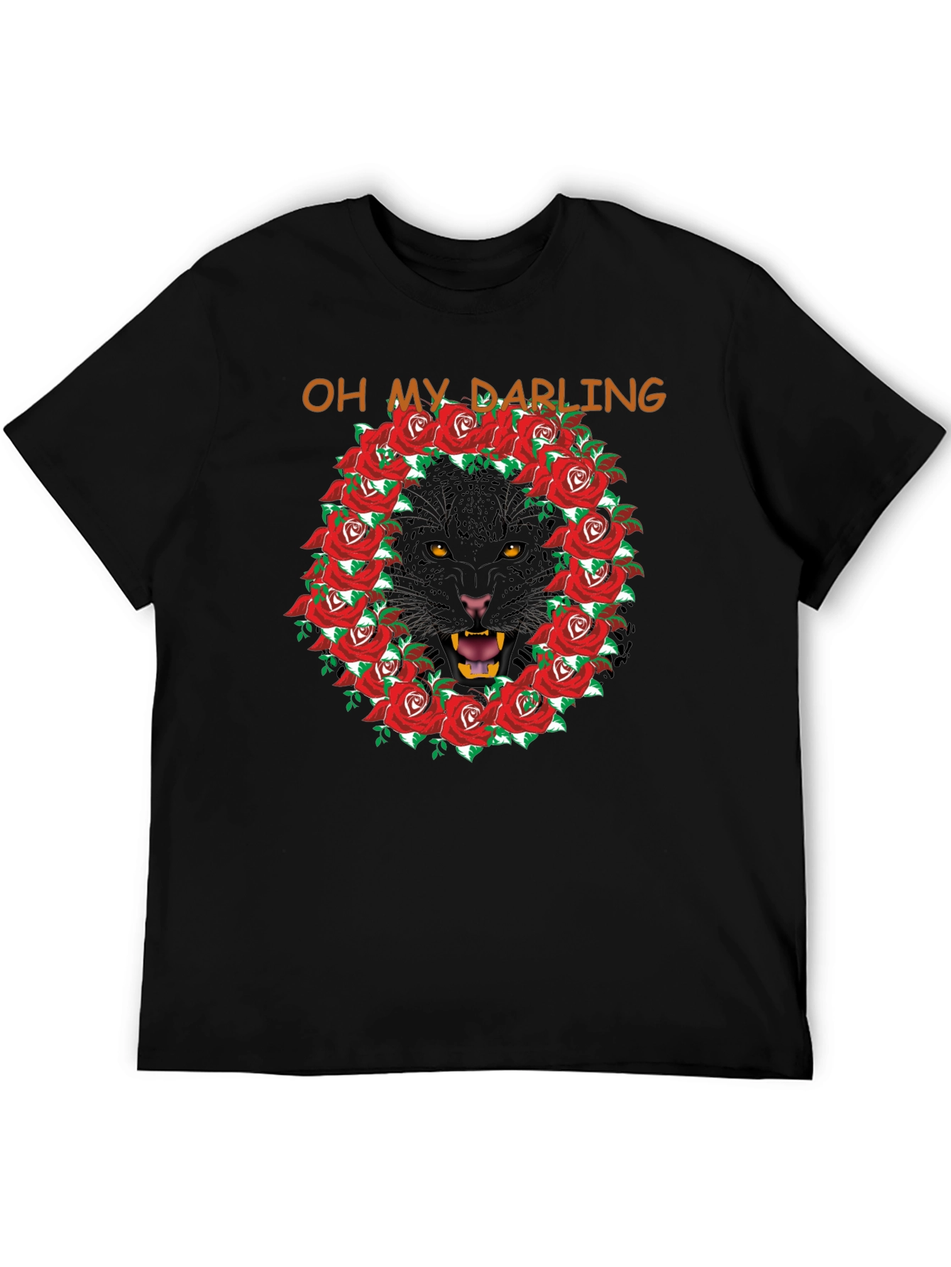 Oh My Darling Panther Rose Wreath T-Shirt