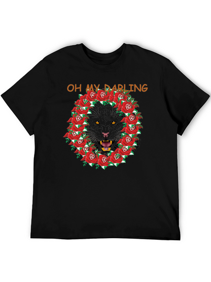 Oh My Darling Panther Rose Wreath T-Shirt