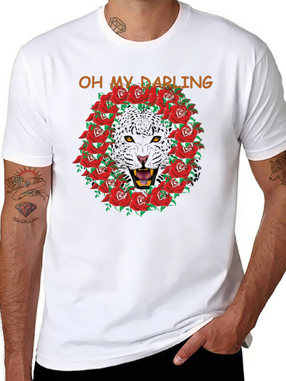 Oh My Darling Panther Rose Wreath T-Shirt