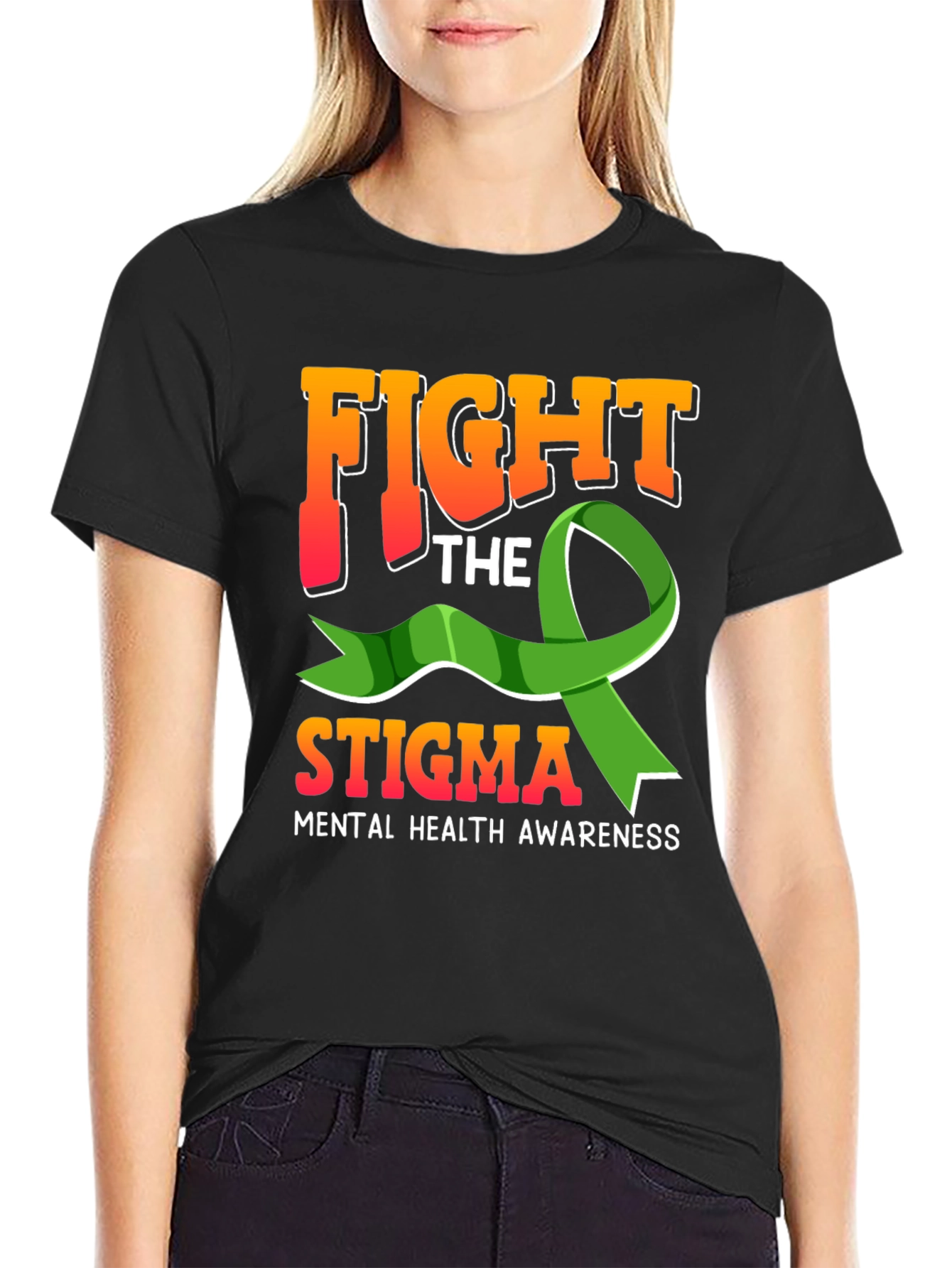 Fight The Stigma Mental Health Awareness Graphic Tee