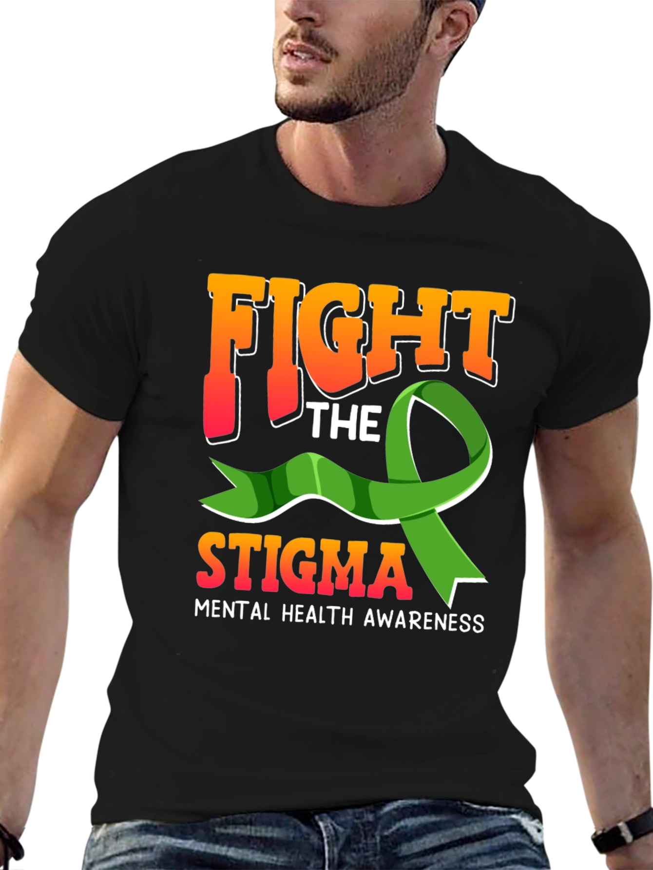 Fight The Stigma Mental Health Awareness Graphic Tee