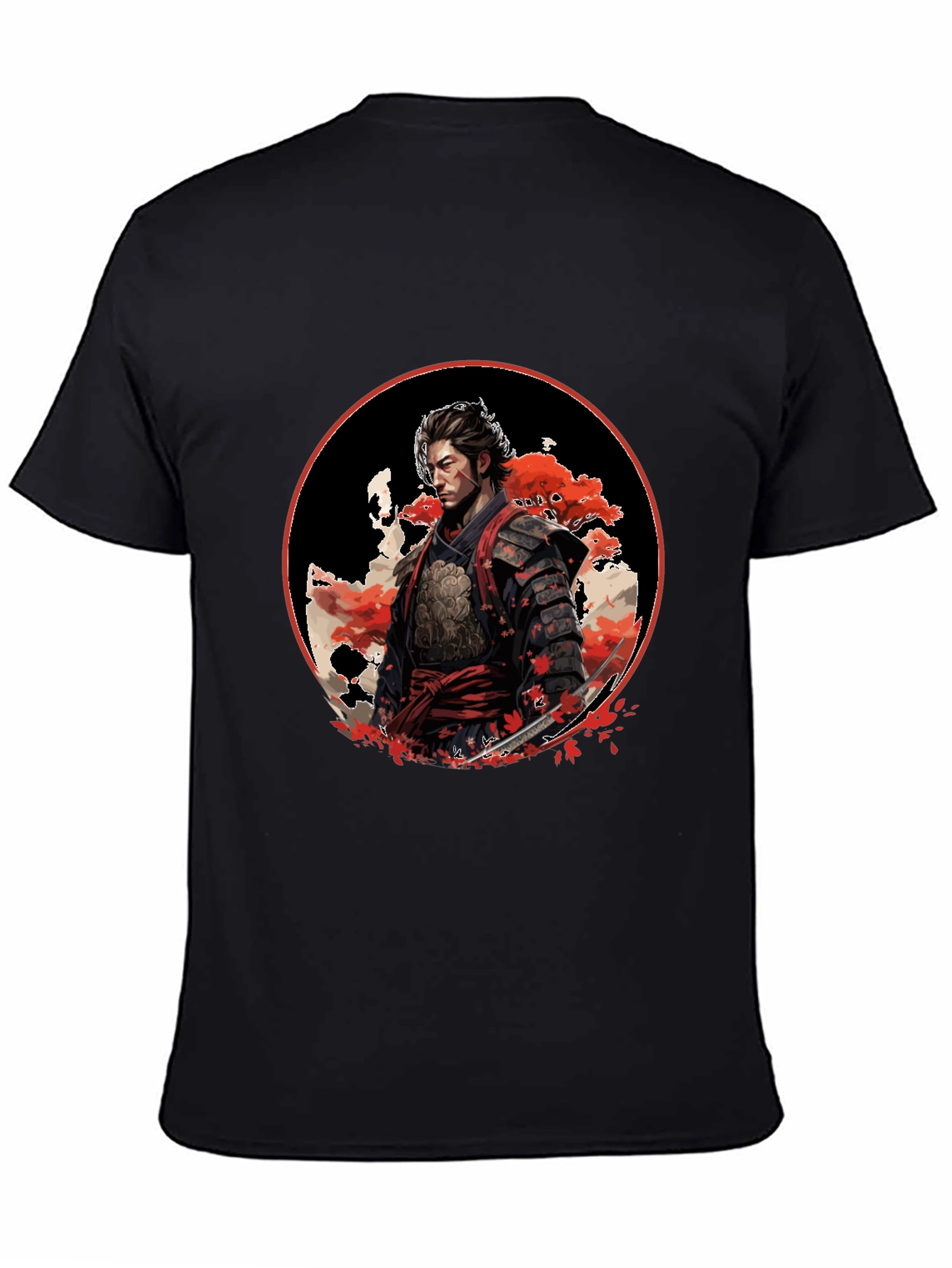 Samurai Warrior Graphic Black T-Shirt