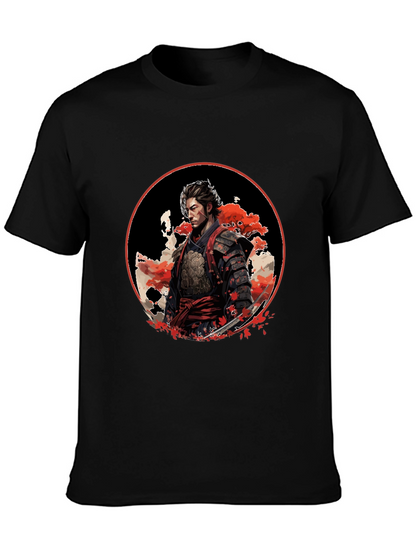 Samurai Warrior Graphic Black T-Shirt