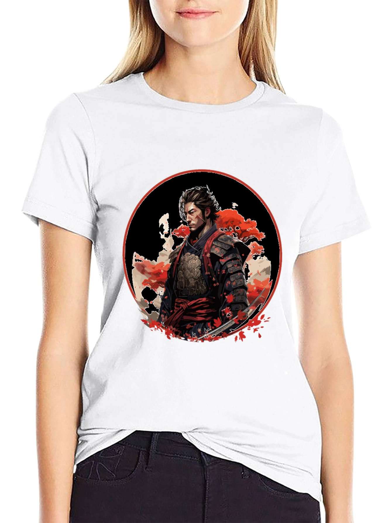 Samurai Warrior Graphic Black T-Shirt