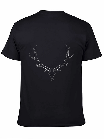 Black Deer Antler Graphic Tee