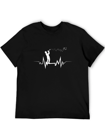 Music Heartbeat T-Shirt - Trumpet Player Design