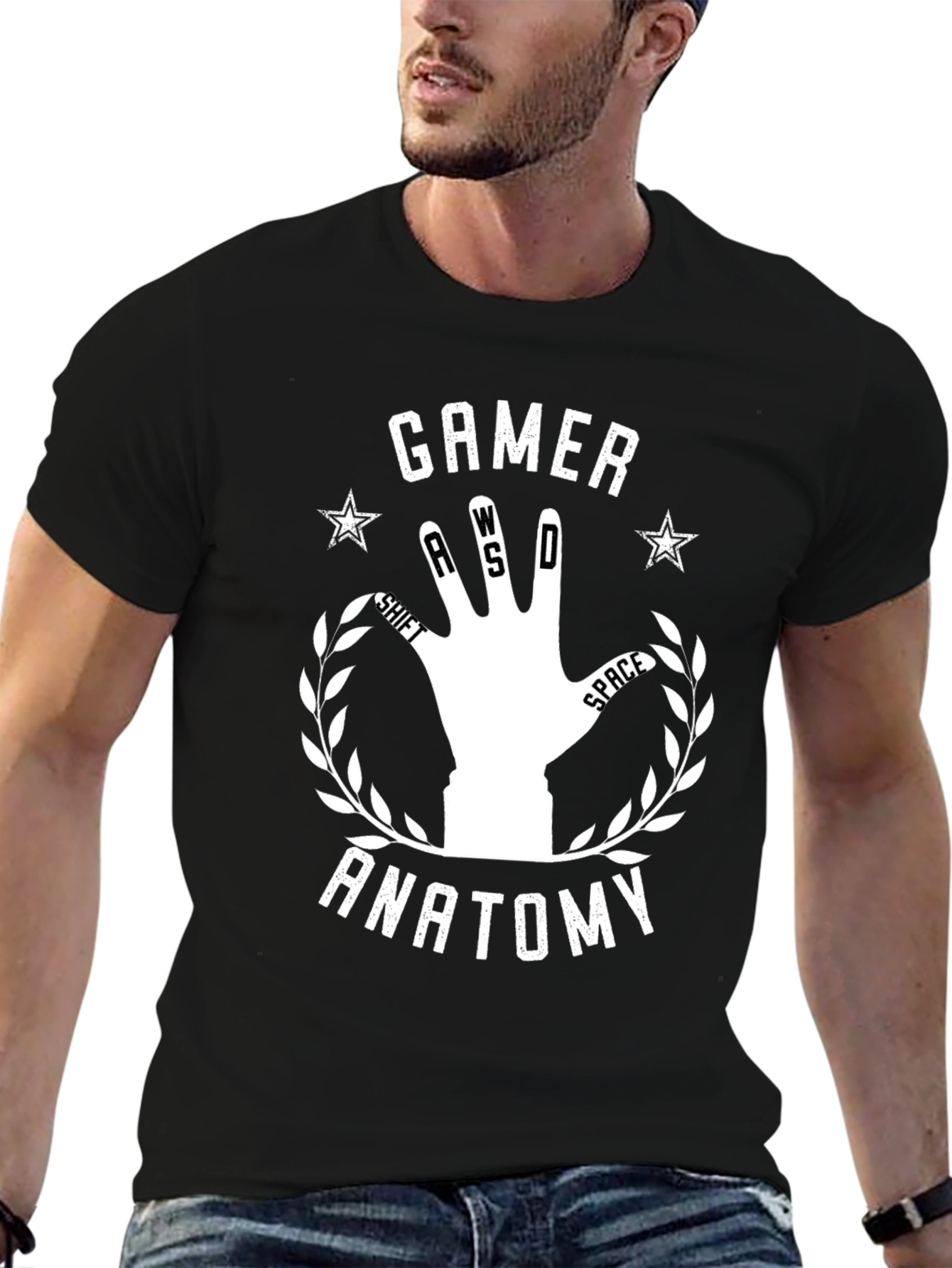 Gamer Anatomy T-Shirt - Gaming Hand Design