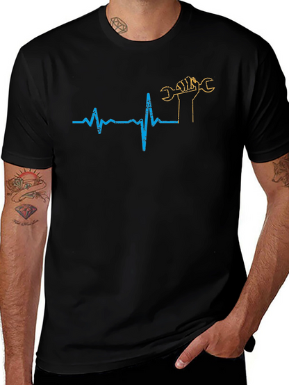 Mechanics Heartbeat T-Shirt - Black