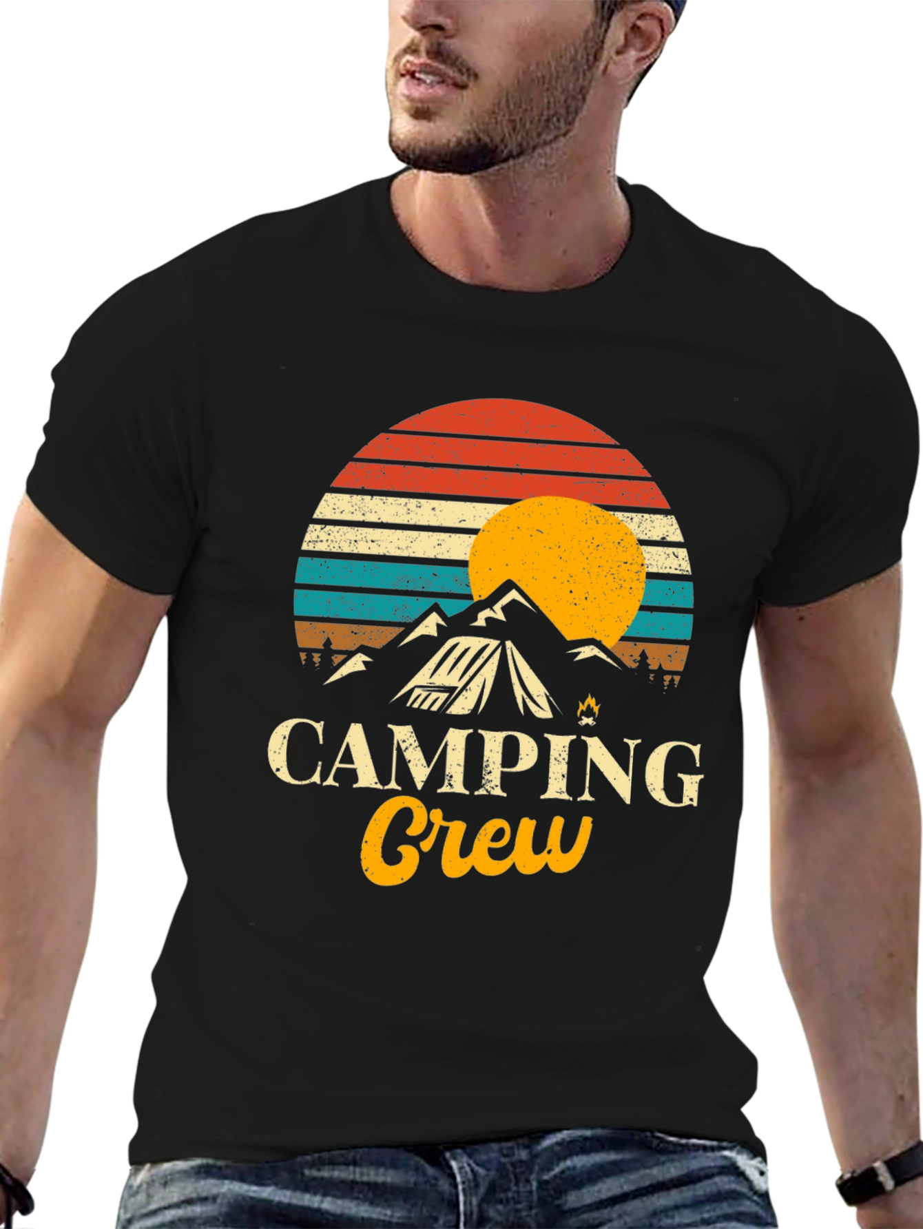 Camping Crew Retro Graphic Tee