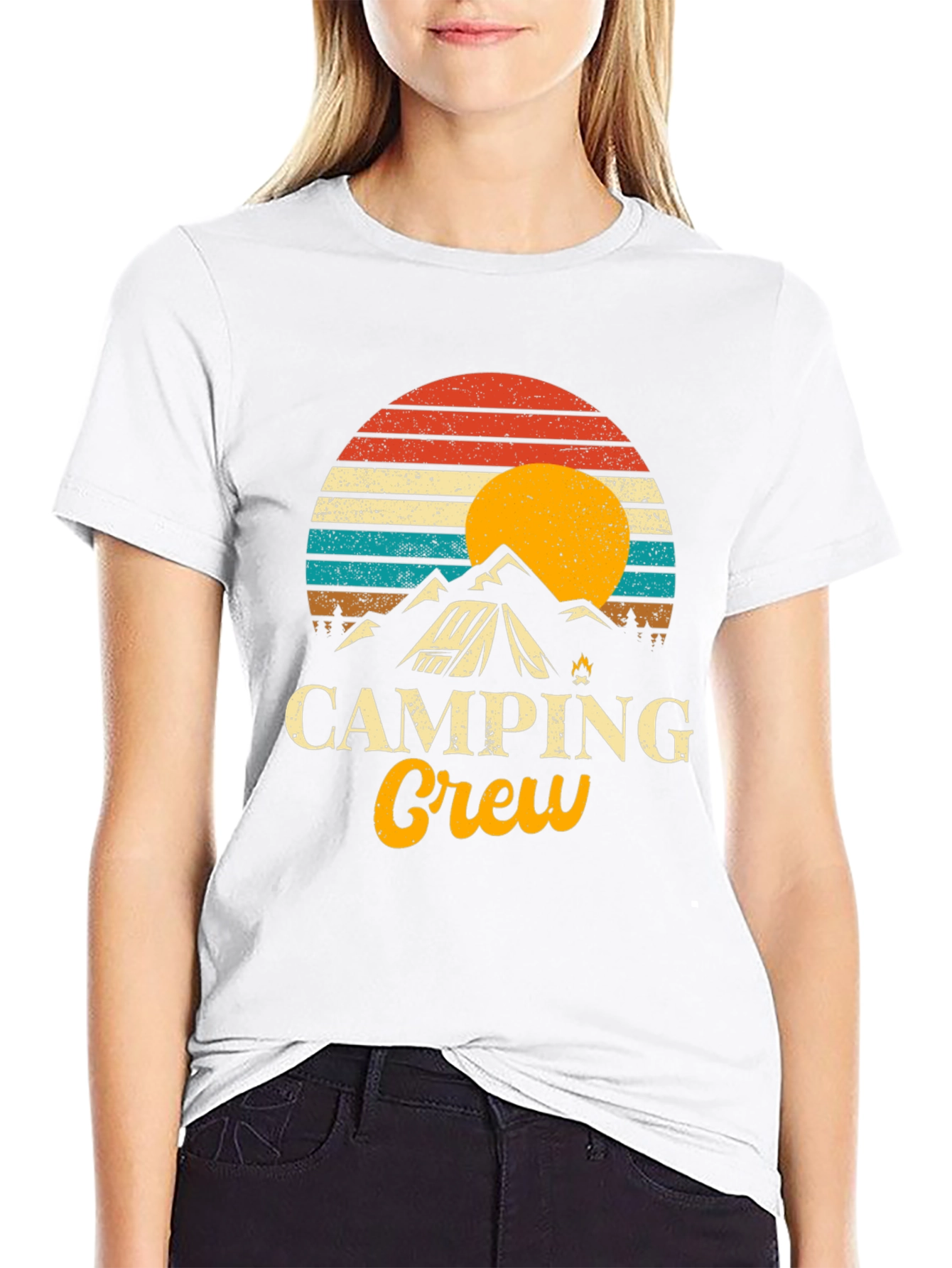 Camping Crew Retro Graphic Tee