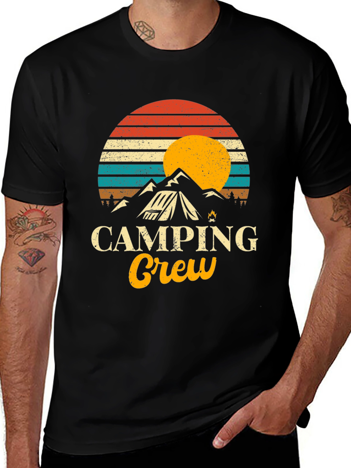 Camping Crew Retro Graphic Tee