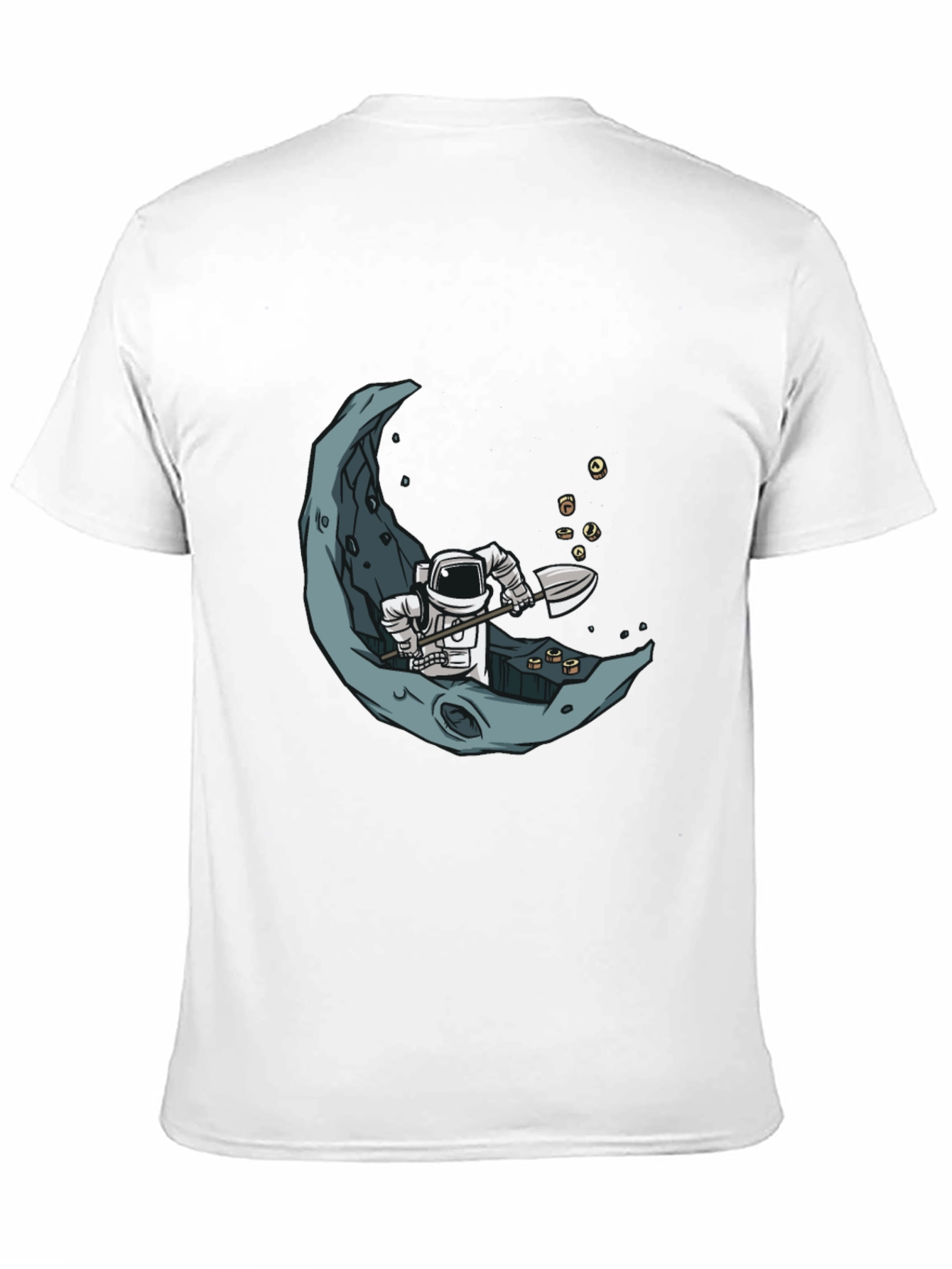 Astronaut Moon Mining Graphic Tee