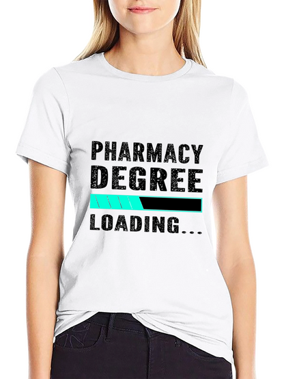 Pharmacy Degree Loading Black T-Shirt