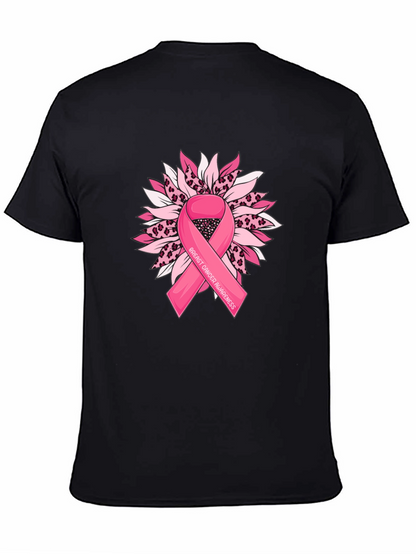 Breast Cancer Awareness T-Shirt Sunflower Ribbon