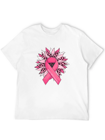 Breast Cancer Awareness T-Shirt Sunflower Ribbon