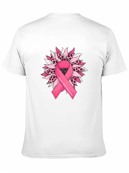 Breast Cancer Awareness T-Shirt Sunflower Ribbon