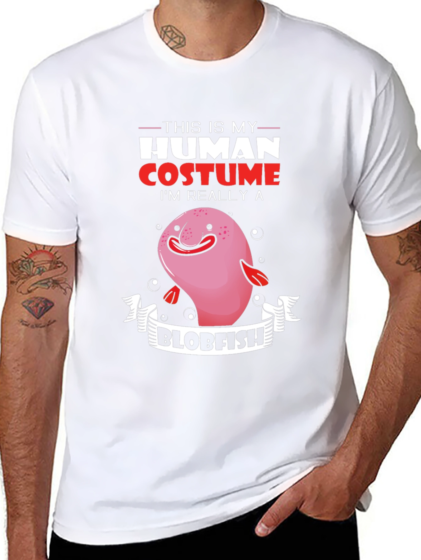 Blobfish Human Costume T-Shirt