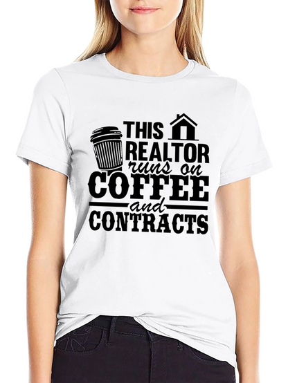 Realtor Coffee & Contracts T-Shirt