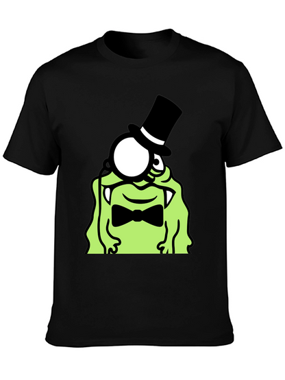 Monster Monocle Top Hat T-Shirt