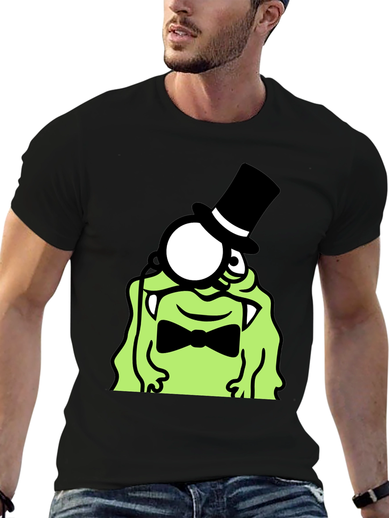 Monster Monocle Top Hat T-Shirt