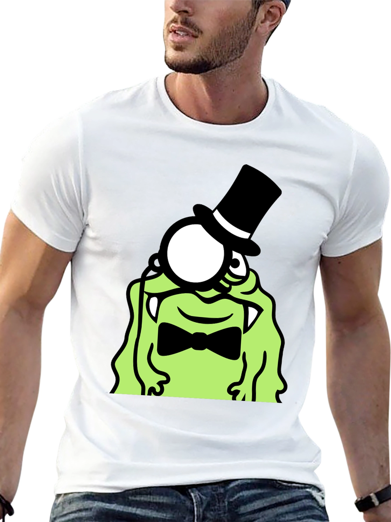 Monster Monocle Top Hat T-Shirt