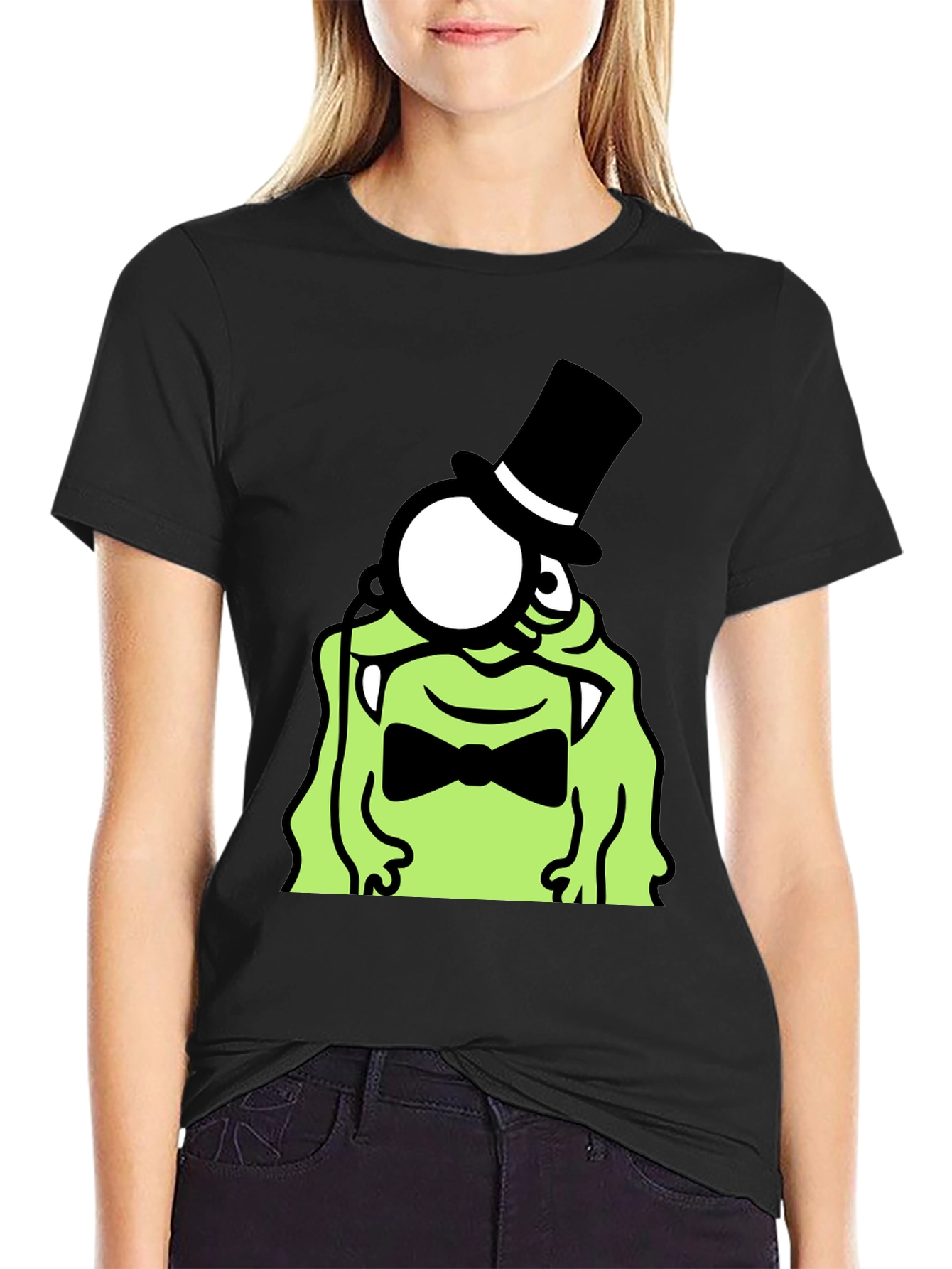 Monster Monocle Top Hat T-Shirt