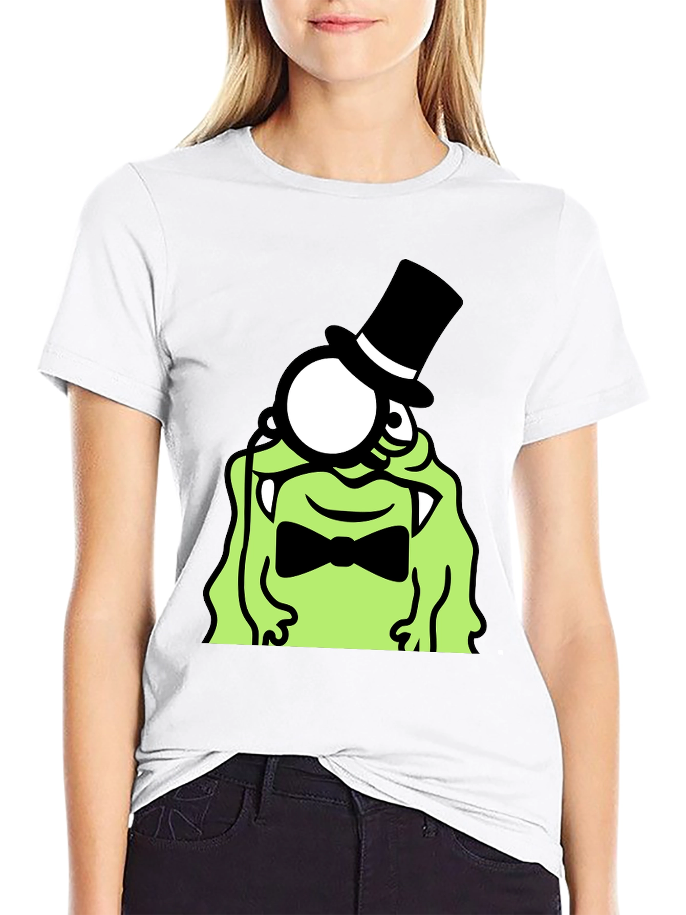 Monster Monocle Top Hat T-Shirt