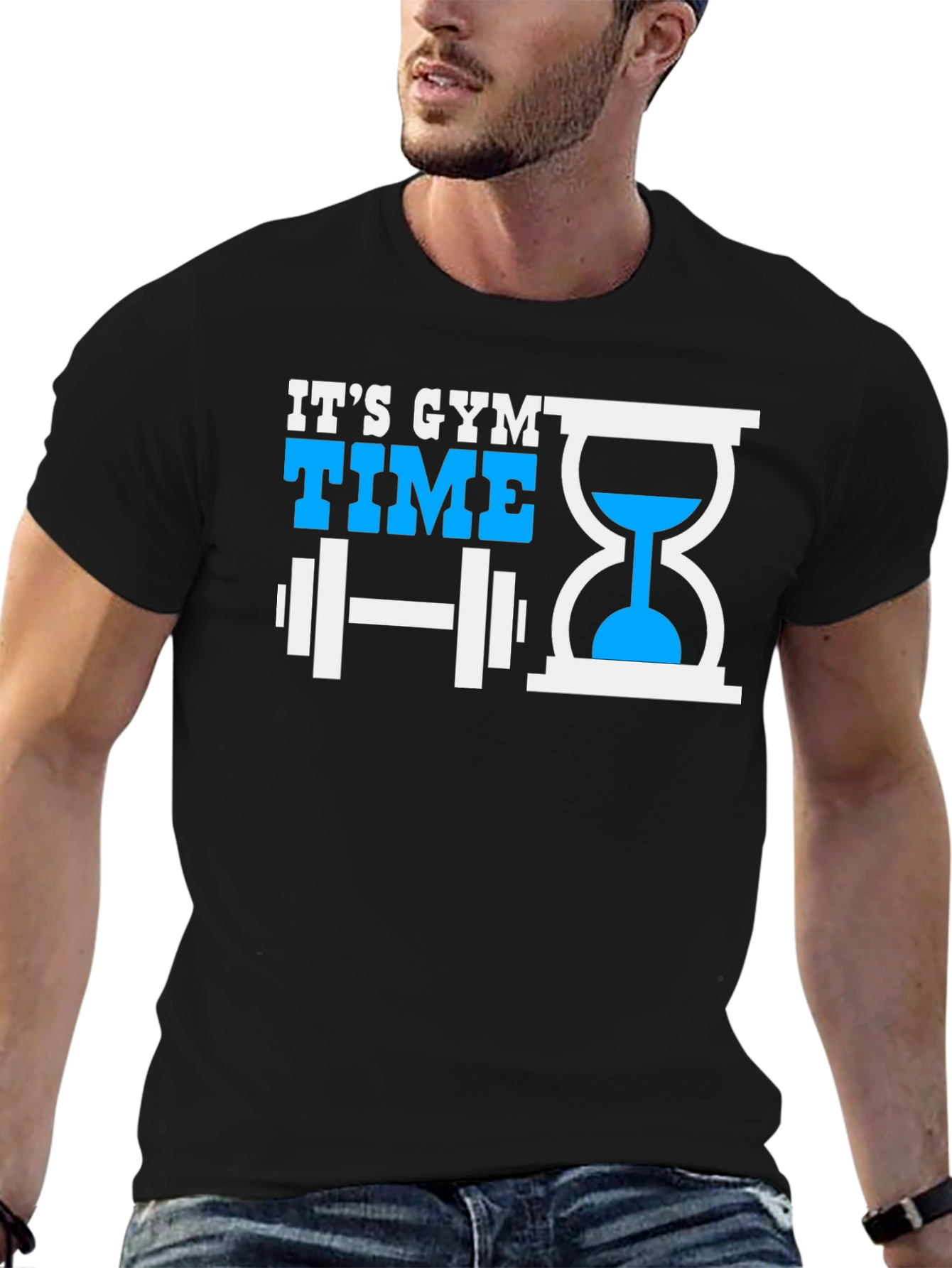 Its Gym Time Black T-Shirt