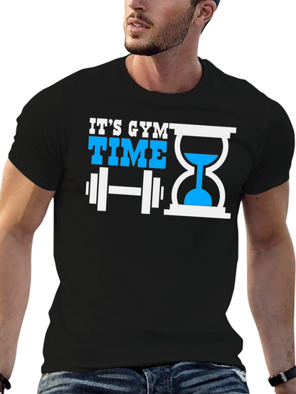 Its Gym Time Black T-Shirt